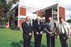 A Heritage Glass commercial project for Ellesmere College with David Randall (second left) seen with principals and bursars