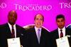 Left to right: Dean Gellineau, First md Jonathan Levine and Bikash Goswami.
