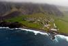 Aerial photograph of Edinburgh of the Seven Seas on Tristan da Cunha