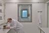 A Pirbright Institute scientist working inside a high-containment laboratory in the institute’s Plowright ԰ɵ̨