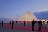 Pyramid at Cannes designed by architect OMA for Kanye West