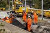 Men working on a railway project in the UK