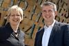 Judith Isherwood, chief executive of Wales Millennium Centre and Jonathan Goring, managing director of Capita Symonds
