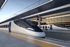 Artists impression of an HS2 train at a platform v2