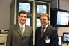 In the Elite control room: PC Grant Moss of West Midlands Police and Hugh Toland, National Accounts Director at Security Design Centre.