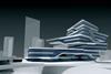 Architect Zaha Hadid has unveiled this design for a 12-storey building at the Edifici University campus in Barcelona.