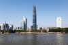 The Guangzhou international finance centre is the tallest building designed by a British Architect. Dubbed the West Tower there are plans for an identical twin to the east.