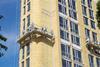 Detail of cradle on a tall building