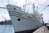 The flagship Anastasis, a former cruise liner.