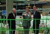 L-R: David Ruzicka and Stephen Morrell give Andrew, the Duke of York, a guided tour of Sash's automated operation