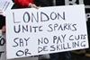 Electricians protest at Blackfriars Station