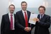 Brian Snowdon and Keith Andrews of EC Harris, Andrew Bragg chief executive of the APM