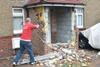 Demolition of council house porch