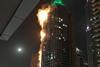 Torch Tower in Dubai on fire 2017, 4 August