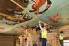 Beard Construction replacing the famous painted ceiling panels at Oxford University’s grade-I listed Sheldonian Theatre