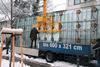 A specially adapted vehicle carried the pane to the site before installation by a team of 15