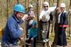 Staff from Bramall Construction on a team-building exercise