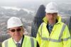 Gerald Ronson and Johan Karlström at the topping out ceremony