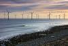 Large Wind Farm off the coast of Redcar, North Yorkshire, England, UK