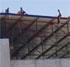 Workers on a multistorey carpark