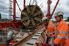 In pictures: HS2 lifts giant tunnelling machine out of ground after work completes