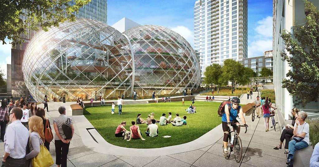 Amazon unveils glass dome HQ News Building