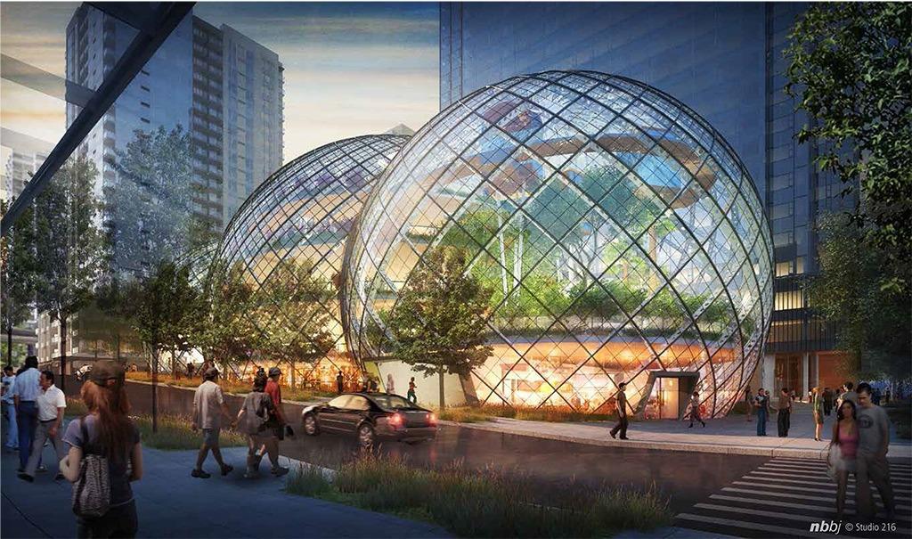 Amazon unveils glass dome HQ News Building