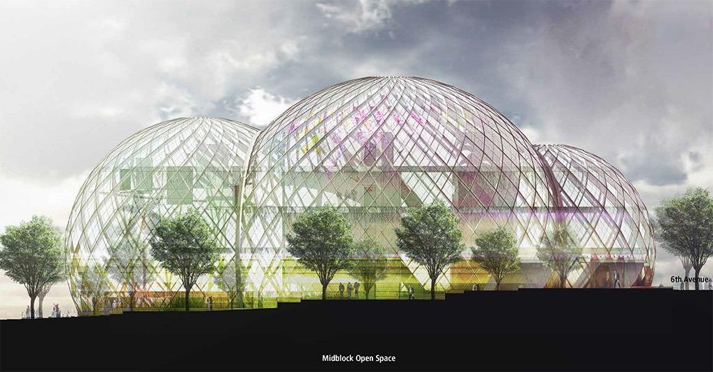 Amazon unveils glass dome HQ News Building