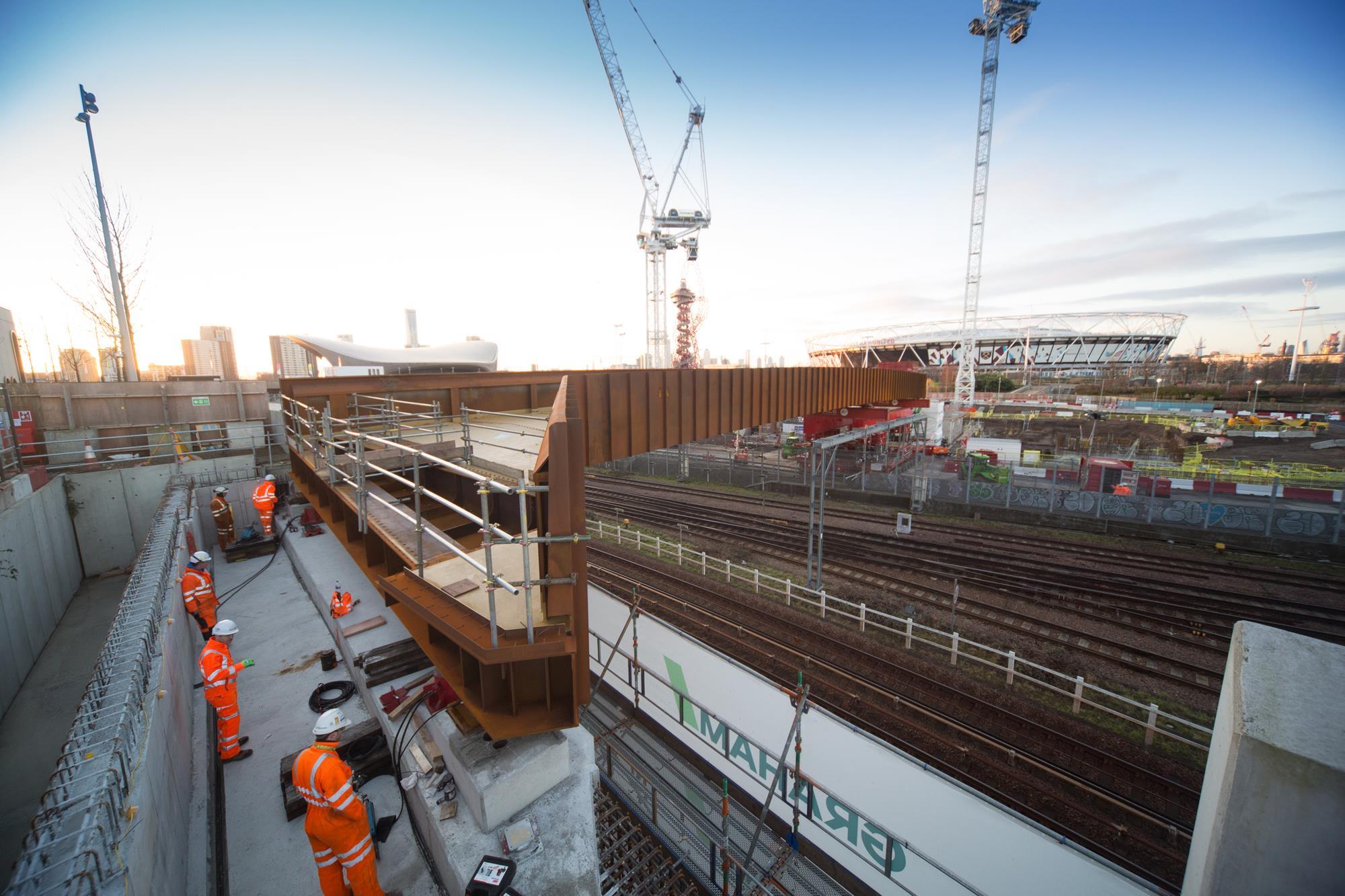 In pictures Mace and Graham install Stratford bridge News Building