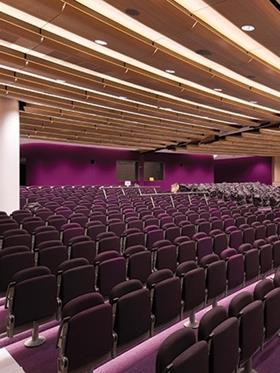 The institute contains a 450-seat state-of-the-art auditorium