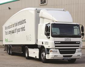 Marks and Spencers truck