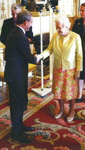Steve Rawlings meeting the Queen