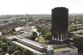 Grenfell Tower after fire