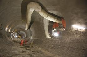 Farringdon station platform tunnels