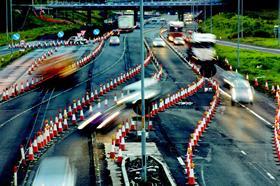 Bilfinger Berger working on a Glasgow road scheme