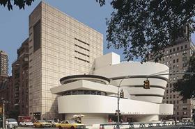 The orginal Guggenheim in New York, designed by Frank Lloyd Wright