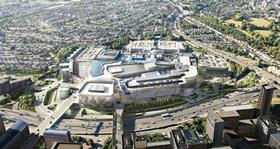 Aerial view of how Brent Cross Shopping Centre will look