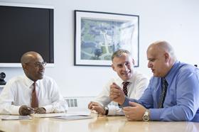 Madani Sow, Craig Tatton and Tony Hyde from Bouygues UK