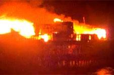 Hastings pier fire, October 2010