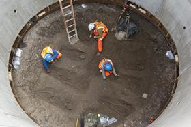 Crossrail excavation at Farringdon
