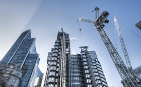 london skyline cranes