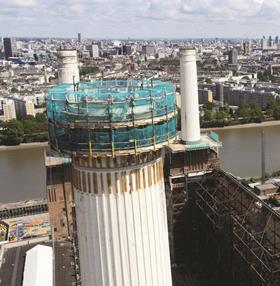 Battersea Power Station Chimney Dismantling