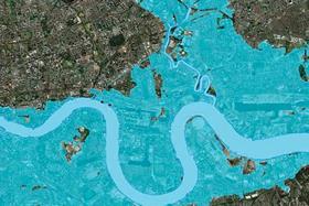 Thames Barrier flooding map 
