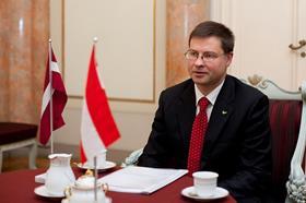 Latvian prime minister Valdis Dombrovskis 