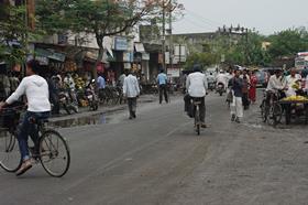 India crowd scene