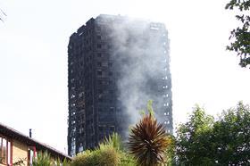 Grenfell Tower the day after fire