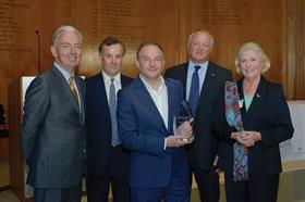 From left: Ian Sutcliffe, executive chairman, Countryside; Richard Cherry; winner Jonathan Speed; Graham Cherry, chief executive, Countryside; Fay Cherry, wife of the late Alan Cherry