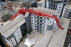 Collapsed crane at Liverpool Bowmer and Kirkland site