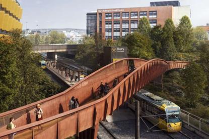 Hawkins:Brown footbridge