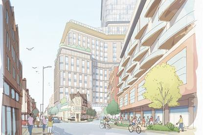 01 Praed Street view of new hospital sketch